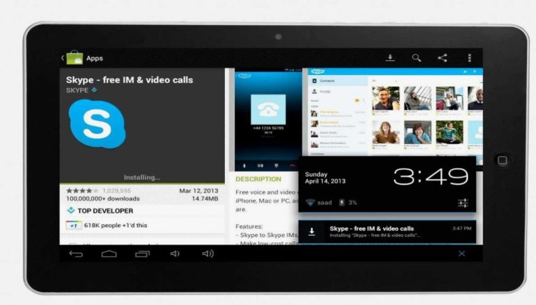 Выбор приложения Skype для Android планшета